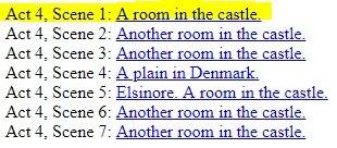 In hamlet, the beginning of act 4 takes place in the castle?