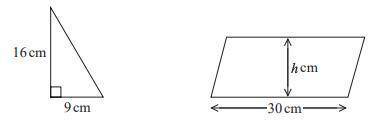 The diargram show a right show a right -angle and a parallelogram the area of the parallelogram is t