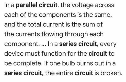 How is a parallel circuit different from a series circuit?