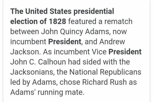 The us presidential election of 1828 was a close win for