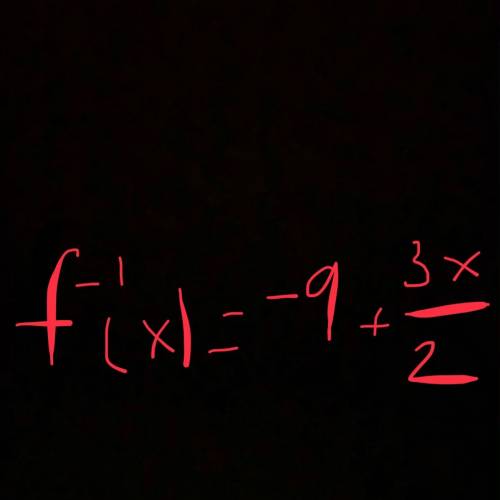 What is the inverse of the function f(x)=2/3+6