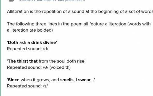 Which three lines in the poem are examples of alliteration?

Song: To Celia
by Ben Jonson
Drink to m