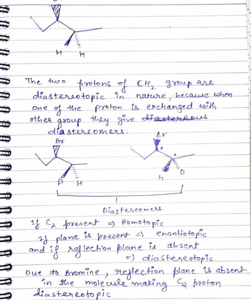 A general rule that the two protons of a CH2 group will be chemically equivalent if there are no chi