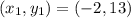 (x_1,y_1) = (-2,13)