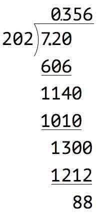 Write this fraction as a decimal to 2 decimal places 7 2/20.2