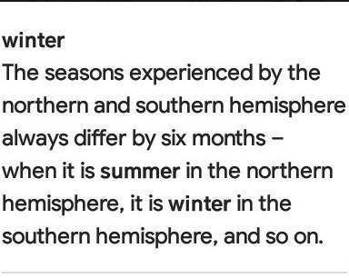 What season is the Southern hemisphere in