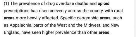In what geographical areas does the opioid epidemic exist?