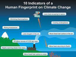Which human activity can have a cooling effect on climate?