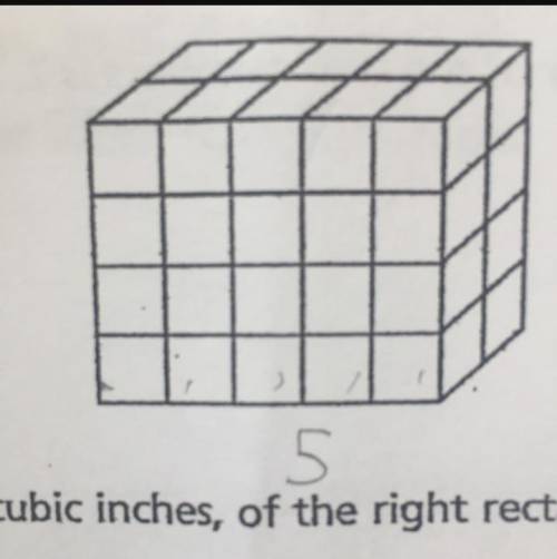 The right rectangular prism shown below is made of equal-sized cubes. The side length of each cube i