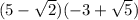 (5-\sqrt{2} )(-3+\sqrt{5})