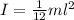 I = \frac{1}{12}ml^2