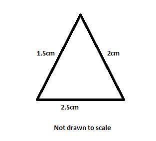 PART A: A landmark on the first map is a triangle with side lengths of 3 cm, 4 cm, and 5 cm. What ar