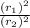\frac{(r_1)^2}{(r_2)^2}