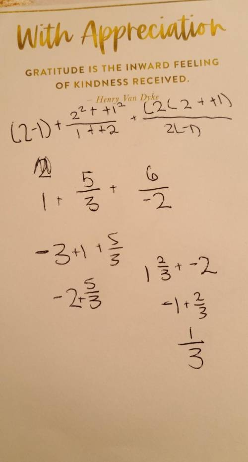 The value of
(4-1)+a? --- 2 2(0,0)
when a = 2 and b= -1 is