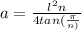 a = \frac{l^{2}n}{4tan(\frac{\pi }{n)}}