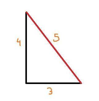 Draw a right triangle with side lengths of 3, 4, and 5 units. 
and answer the problem please :')