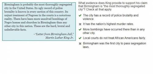 What evidence does King provide to support his claim that Birmingham is the most thoroughly segrega