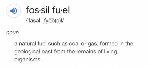What is meant by fossil fuel​