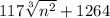 117\sqrt[3]{n^{2} }+1264