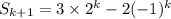 S_{k+1}=3\times2^k-2(-1)^k