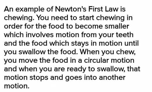 How does Newton’s first second and third laws apply to eating your breakfast