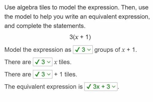 Use algebra tiles to model the expression. Then, use the model to help you write an equivalent expre