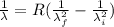 \frac{1}{\lambda}=R(\frac{1}{ \lambda _f^2}-\frac{1}{\lambda _i^2} )