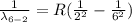 \frac{1}{\lambda_{6-2}}=R(\frac{1}{2^2}-\frac{1}{6^2} )