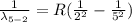\frac{1}{\lambda_{5-2}}=R(\frac{1}{2^2}-\frac{1}{5^2} )