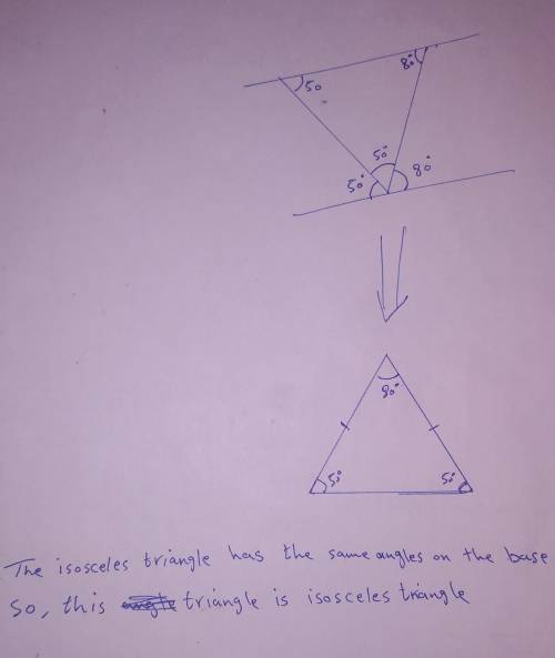 A) What type of triangle is triangle ABC?
b) Give reasons for your answer.