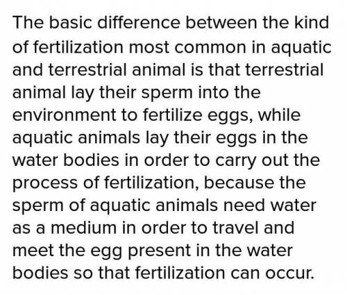 Ineed a little .  why do you think there is a basic difference between the kinds of fertilization mo