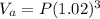 V_a=P(1.02)^3