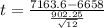 t = \frac{7163.6 - 6658}{\frac{902.25}{\sqrt{12}}}