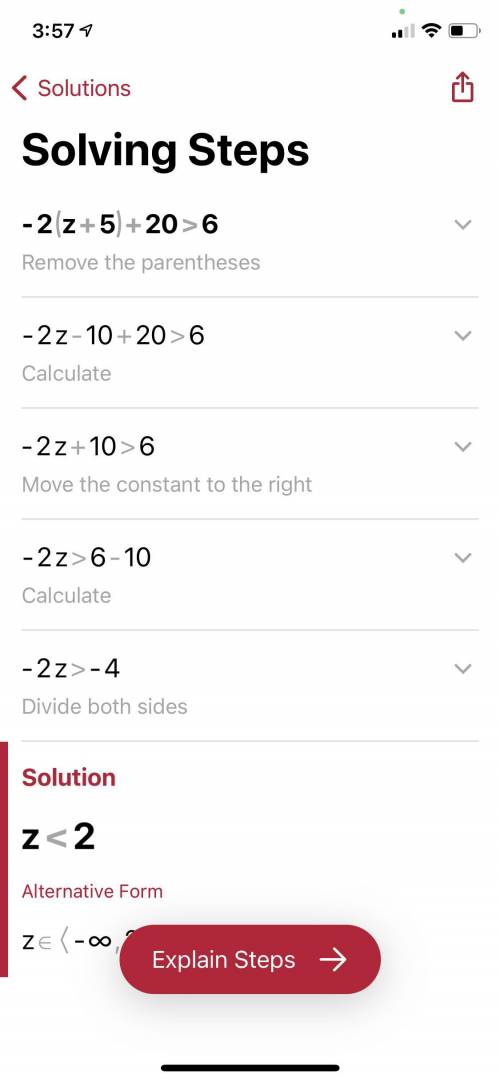 -2(z+5)+20>6 = Plz simplify and do step by step if u can!