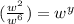 (\frac{w^2}{w^6} )=w^y