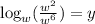 \text{log}_w(\frac{w^2}{w^6} )=y