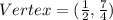 Vertex = (\frac{1}{2},\frac{7}{4})