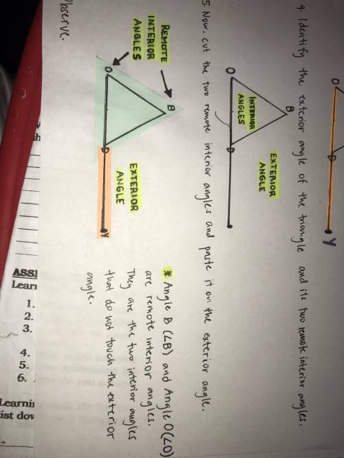 Learning Task I. Using a piece of paper, follow the instructions below.

1. Draw a triangle and name