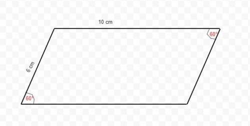 Draw a parallelogram with a 10-cm side, a 6-cm side, and a 60° angle between the sides

How do I do