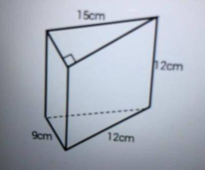 Question 1

12.5 pts
1. A triangular prism is shown below. What is the volume of the triangular pris