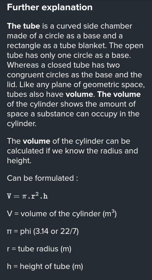 A cylinder has a height of 1.2 cm and the following base. 5 mm

What is the volume of the cylinder i