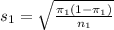 s_1 = \sqrt{\frac{\pi_1(1-\pi_1)}{n_1}}