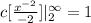 c[\frac{x^{-2}}{-2}]|\limits^{\infty}_2 = 1