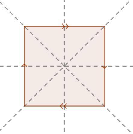 A square is BEST described as a shape with

(A) four equal angles and two lines of symmetry(B) two p