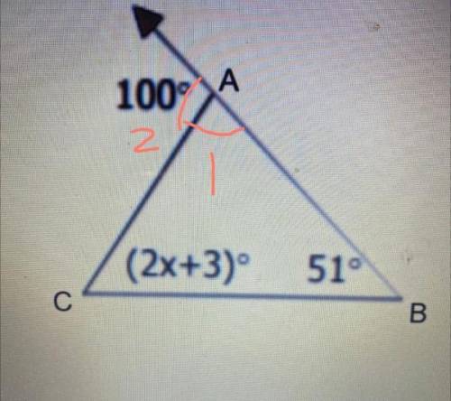HELP ASAP! 
Find the value of x (geometry) show work