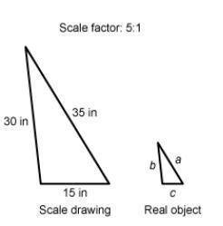 Use the given scale factor in the side length of the scale drawing to determine the side links of th