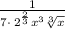 \frac{1}{7\cdot \:2^{\frac{2}{3}}x^3\sqrt[3]{x}}