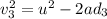 v_3^2=u^2-2ad_3