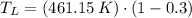 T_{L} = (461.15\,K)\cdot (1-0.3)