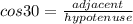 cos 30 =\frac{adjacent}{ hypotenuse}